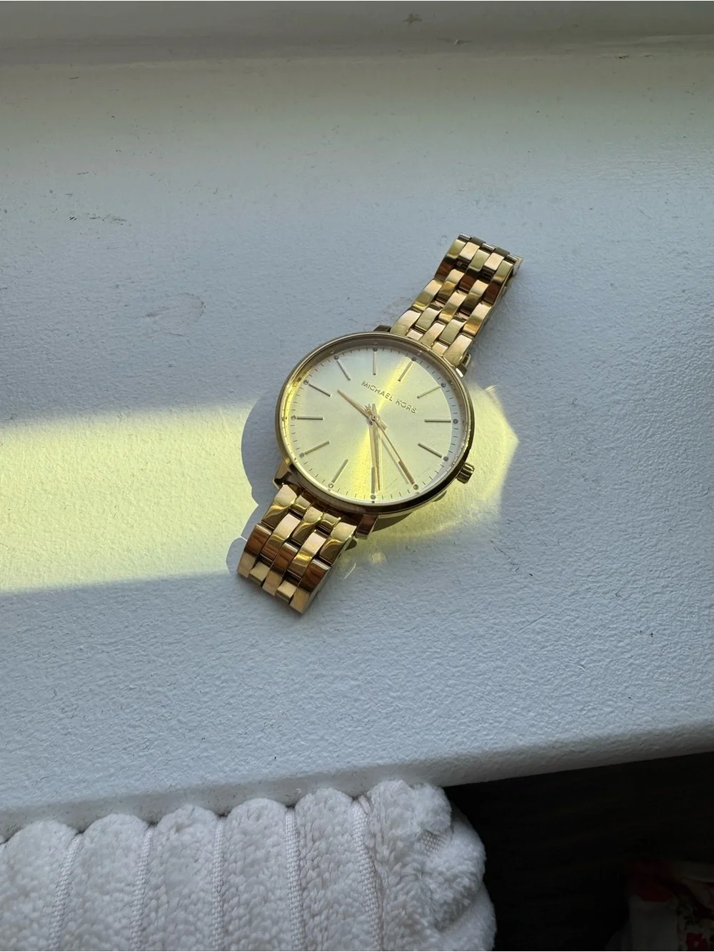Michael Kors Gold-Tone Round Dial Bracelet Watch